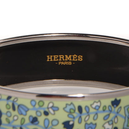 Hermes Enamel Printed Wide L'Arbre De Vie Bracelet Ciel Et Mer 65 3 of 5