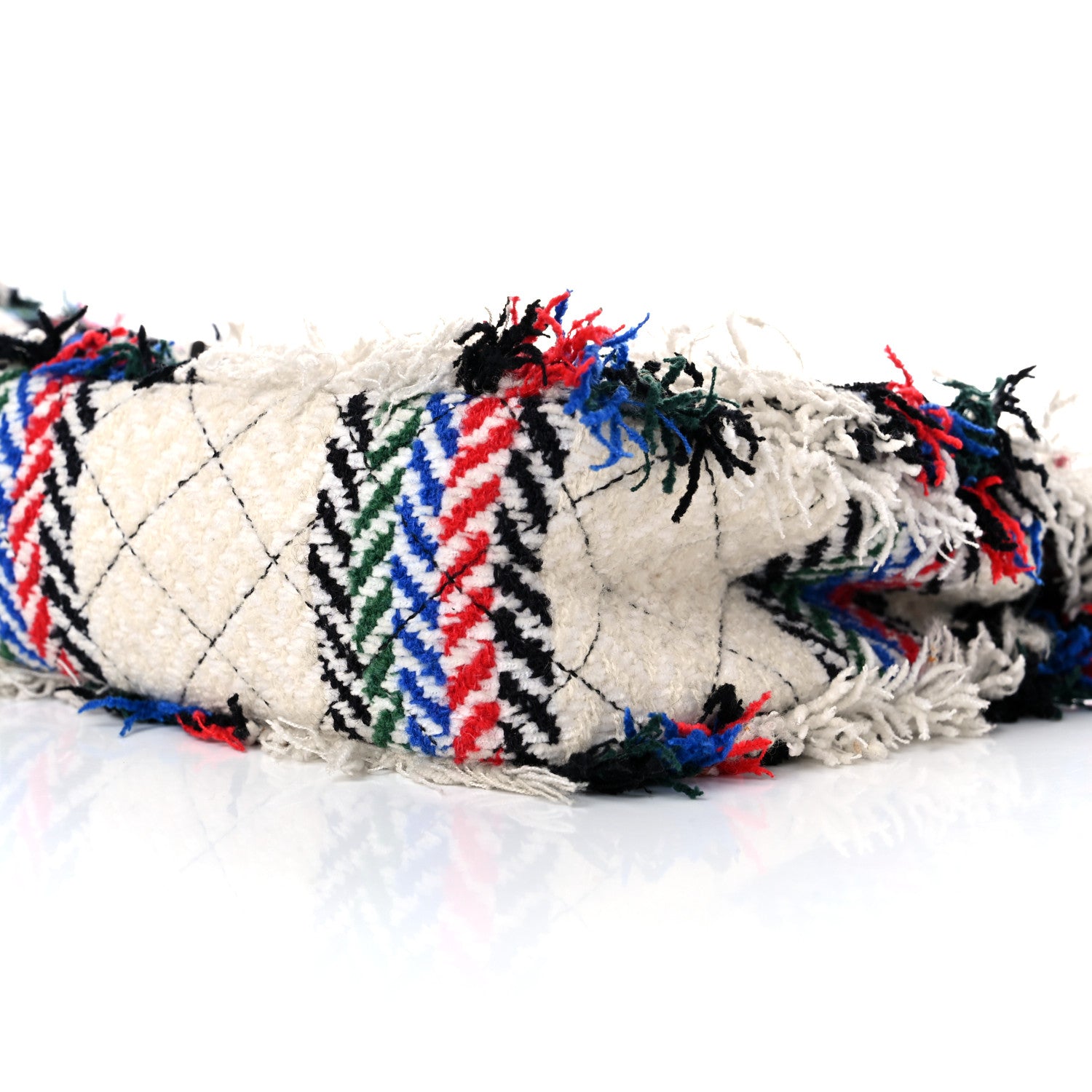 Chanel Tweed Quilted Embellished 2.55 Reissue 225 Flap White Multicolor 16 of 25