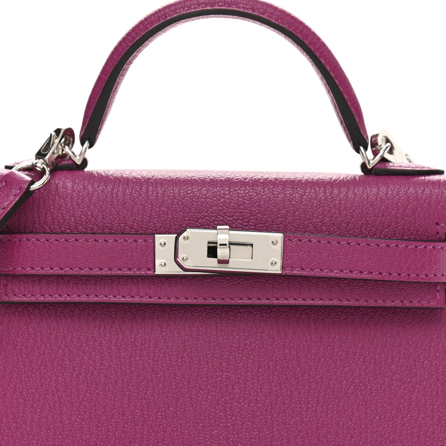 Chevre Mysore Mini Kelly Sellier 20 Rose Pourpre