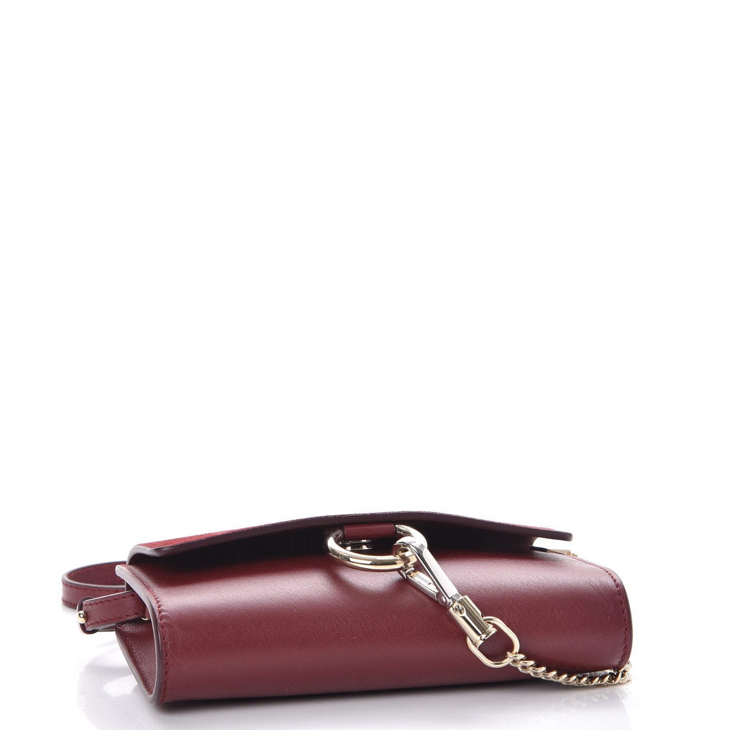 Chloe Suede Calfskin Mini Faye Shoulder Bag Plum Purple 4 of 7