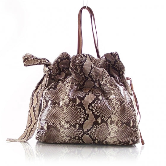 Prada Python Bow Bag 1 of 10