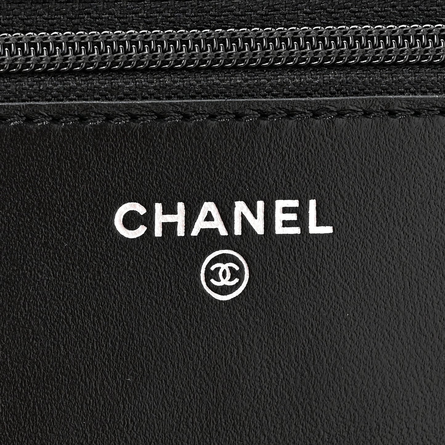 Lambskin Quilted Trendy CC Wallet On Chain WOC So Black
