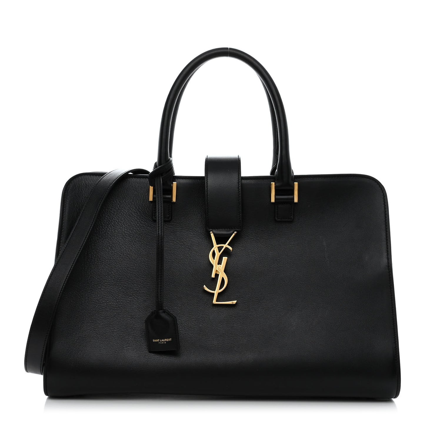 Smooth Calfskin Medium Monogram Cabas Black