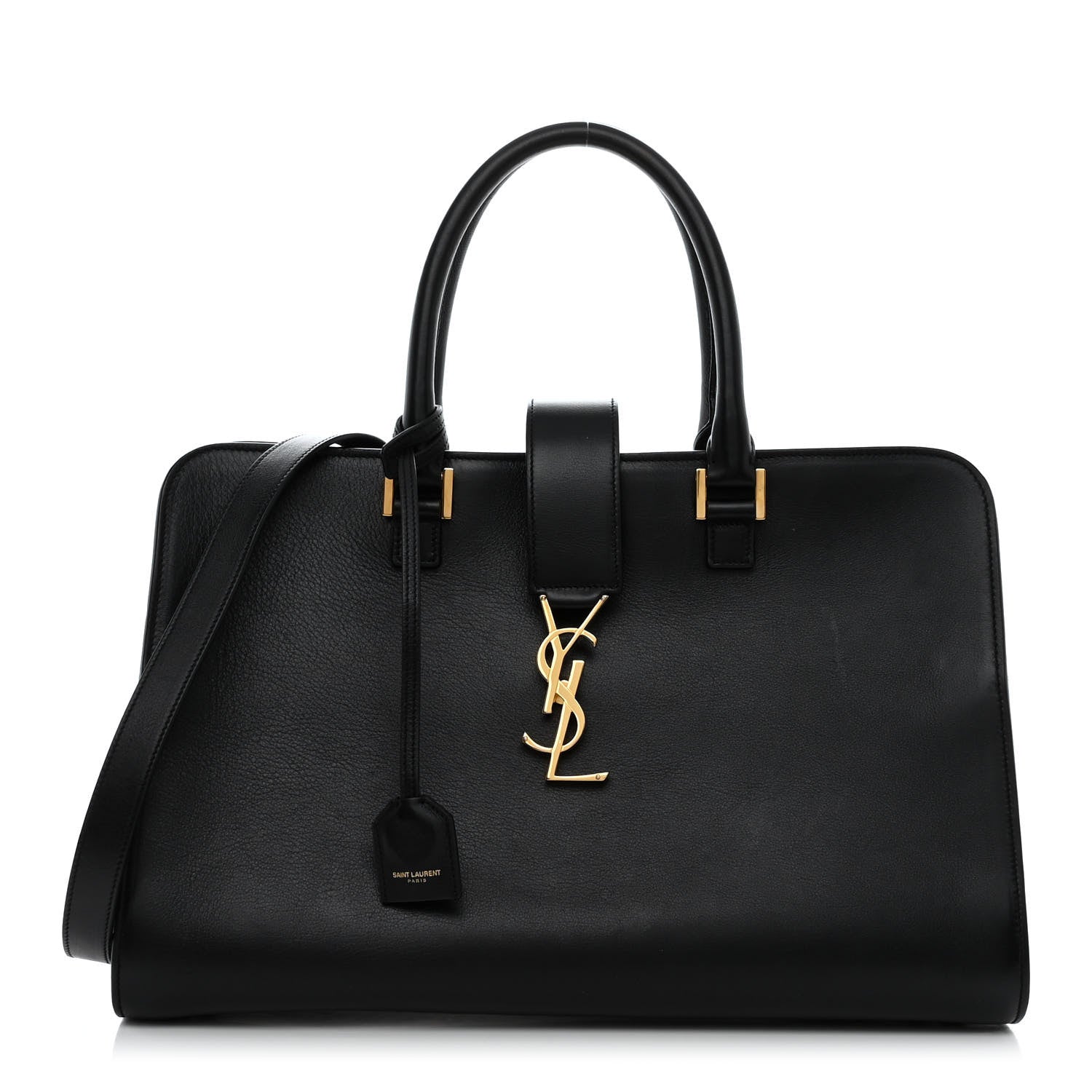Saint Laurent Smooth Calfskin Medium Monogram Cabas Black 1 of 11