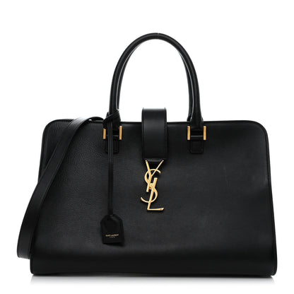 Saint Laurent Smooth Calfskin Medium Monogram Cabas Black 1 of 11