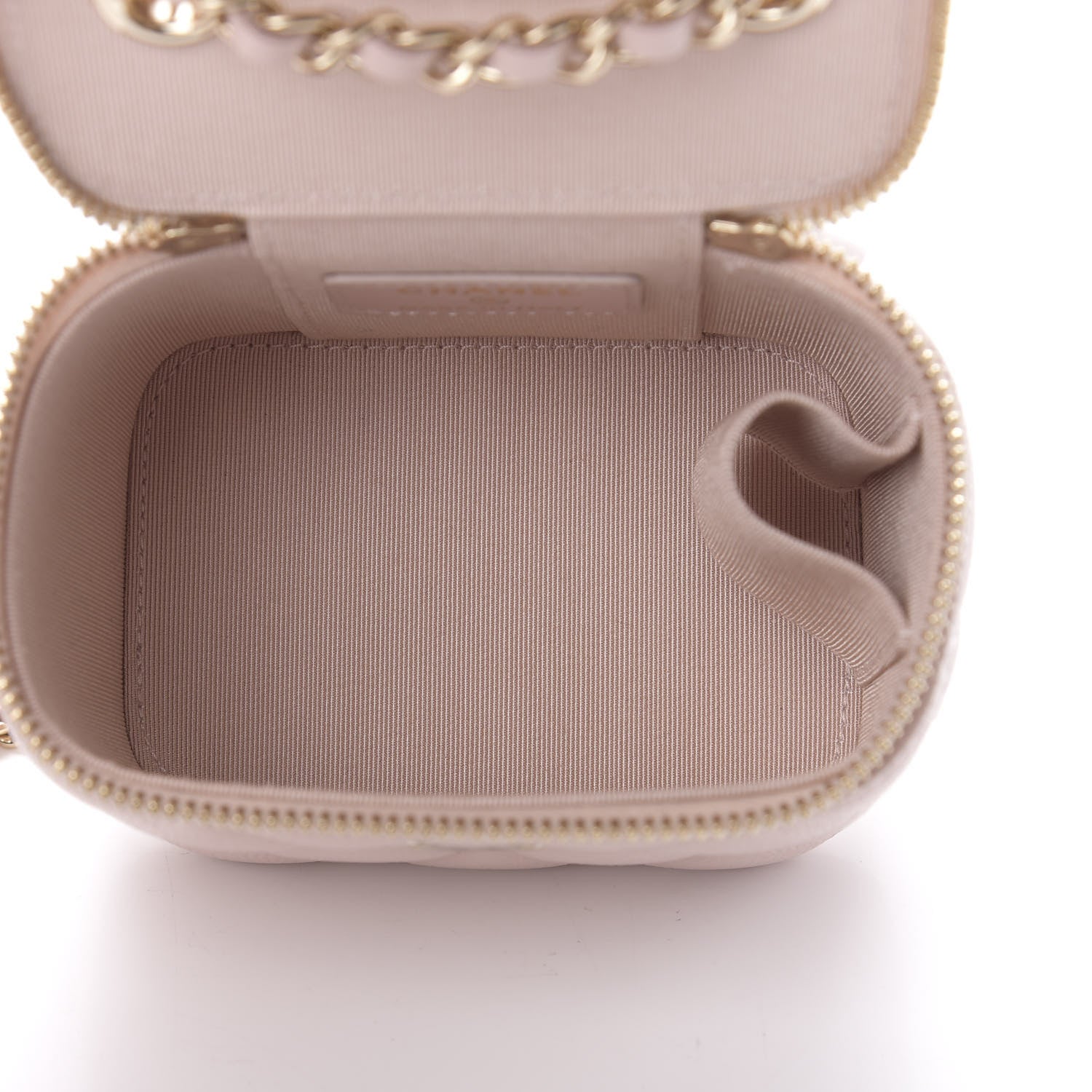 Chanel Caviar Quilted Mini Vanity Case With Chain Light Pink 5 of 11