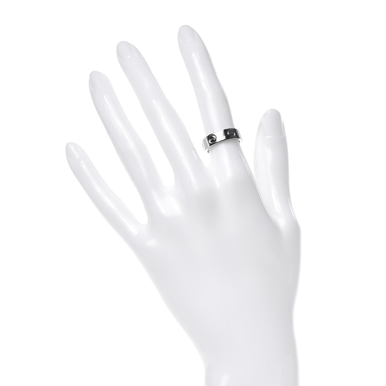 Cartier 18K White Gold 5.5mm LOVE Ring 49 4.75 2 of 4