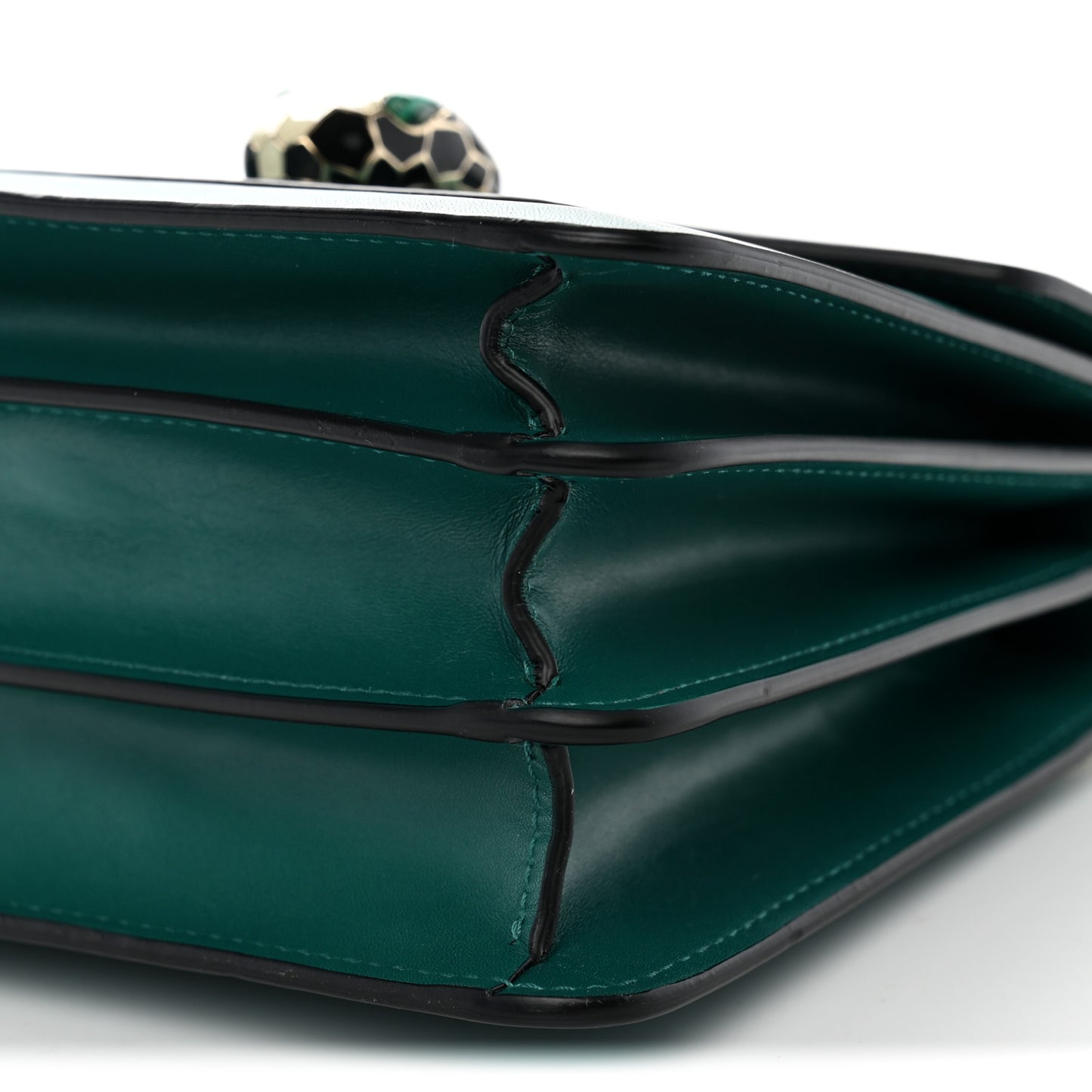 Calfskin Serpenti Forever Top Handle Emerald Green