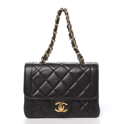Chanel Lambskin Quilted Mini Square Flap Black 3 of 12