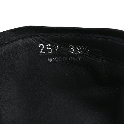 Prada Spazzolato Rois Re-Nylon Metal Triangle Logo Monolith Pouch Pocket 55mm Tall Combat Boots 39.5 Black 7 of 8