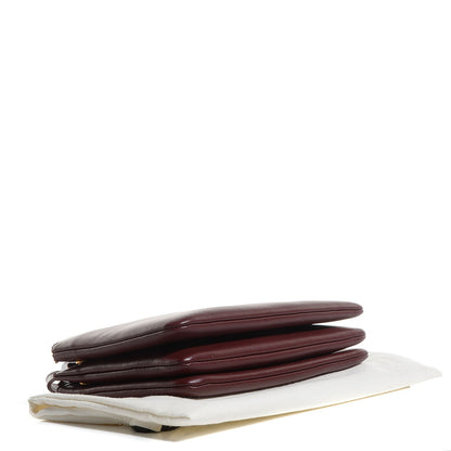 Celine Lambskin Small Trio Crossbody Bag Burgundy 4 of 7