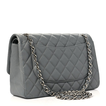 Chanel Caviar Quilted Jumbo Double Flap Grey 2 of 10