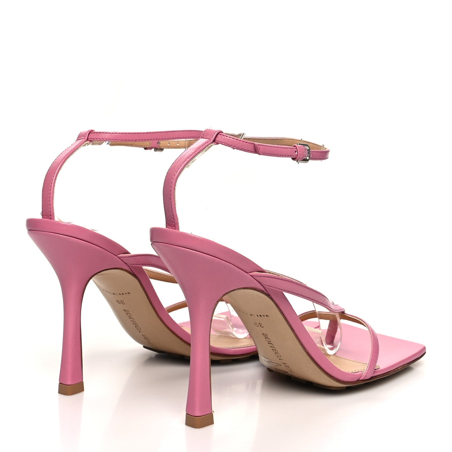 Bottega Veneta Lambskin Stretch Multi Strap 90mm Sandals 39 Fresia 4 of 7