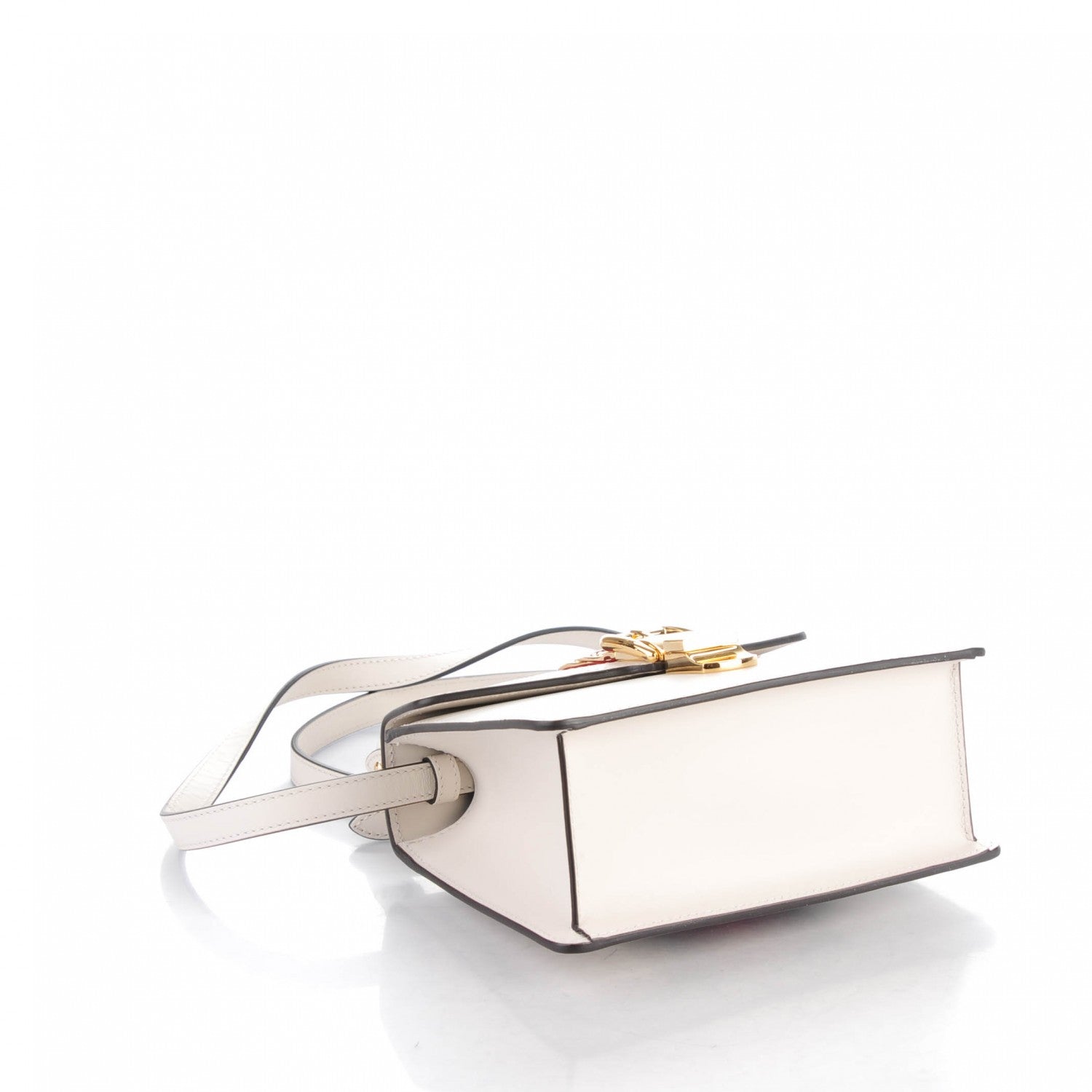Gucci Calfskin Mini Sylvie Top Handle Bag White 4 of 7