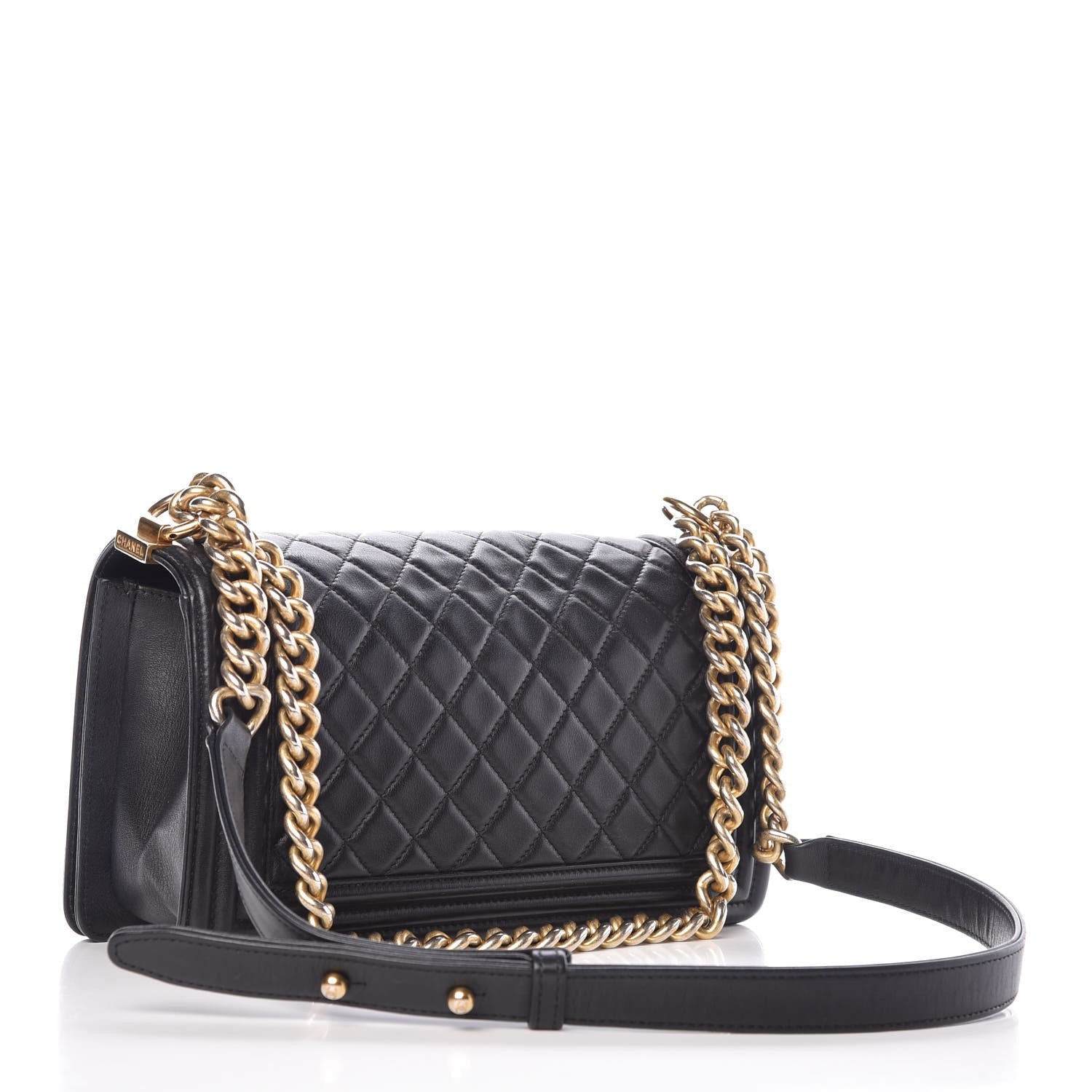 Chanel Lambskin Quilted Medium Boy Flap Black 3 of 7