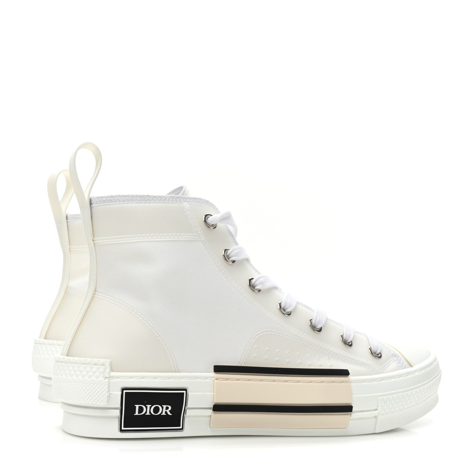 Christian Dior Canvas Womens B23 High Top Sneakers 37 White 4 of 9