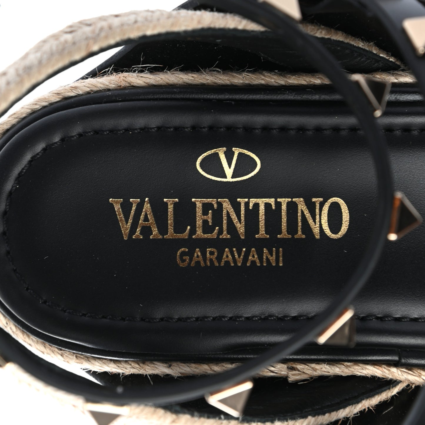 Calfskin Rockstud 60mm Sandals 36 Black
