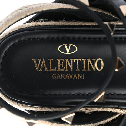 Valentino Garavani Calfskin Rockstud 60mm Sandals 36 Black 7 of 8