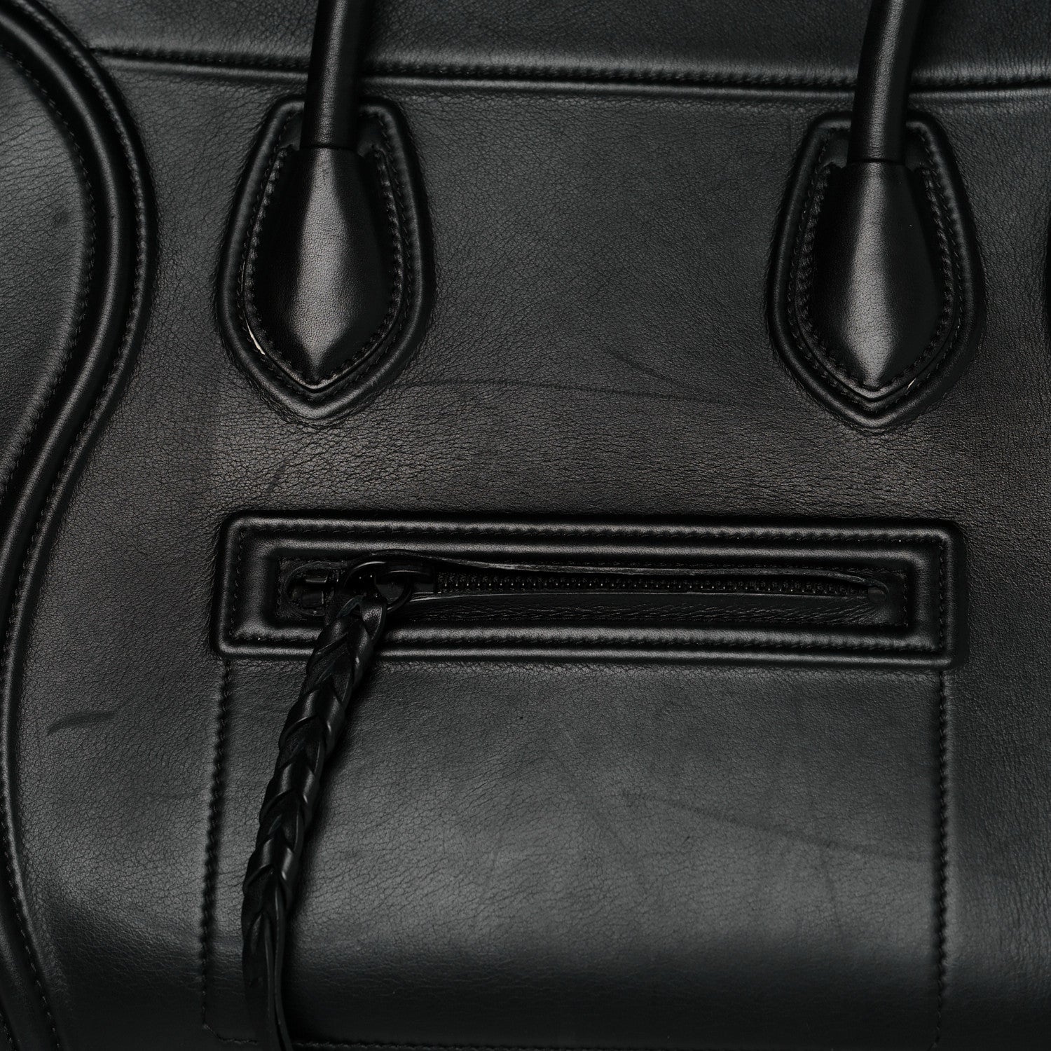 Celine Smooth Calfskin Medium Phantom Luggage Black 8 of 12