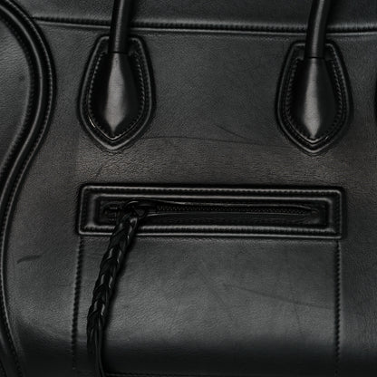 Celine Smooth Calfskin Medium Phantom Luggage Black 8 of 12