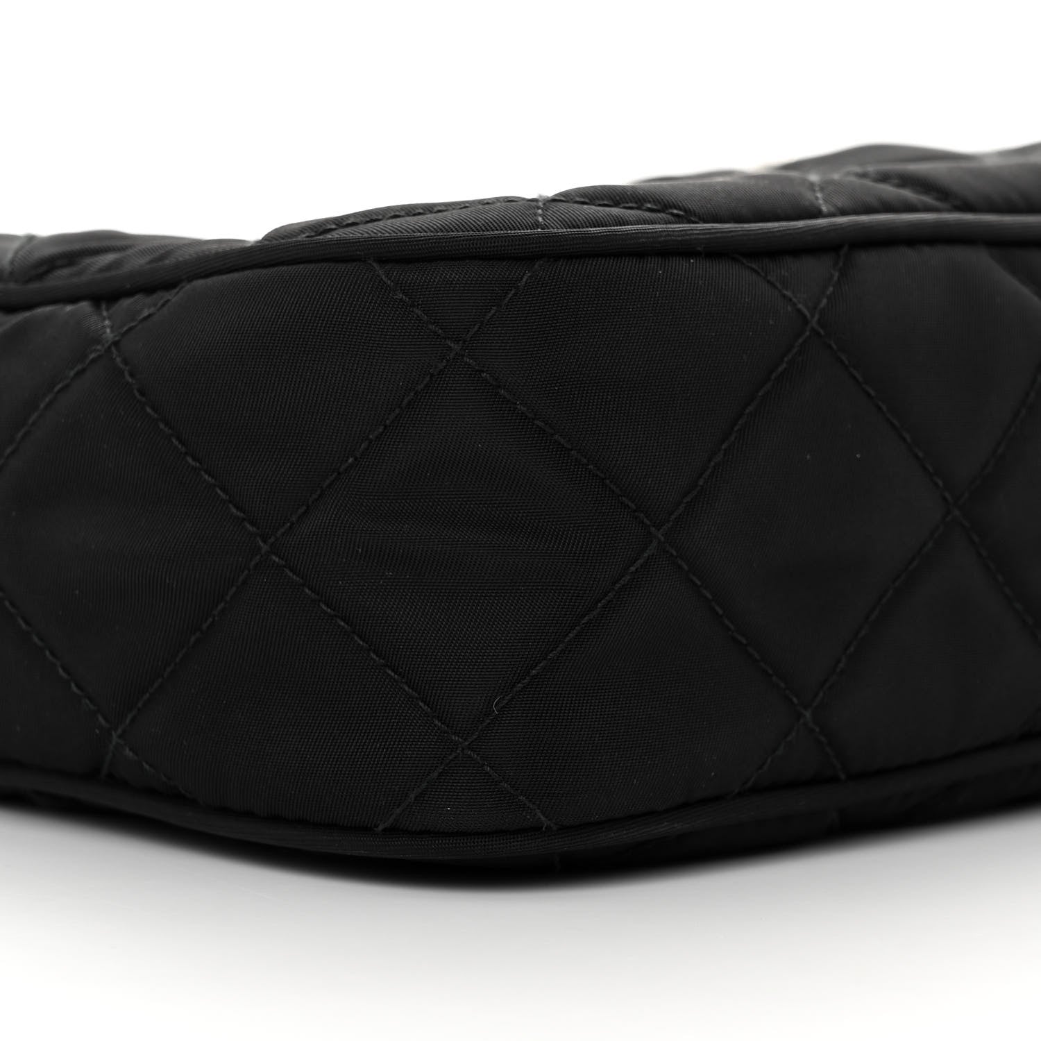 Prada Nylon Tessuto Impuntu Quilted Bandoliera Crossbody Bag Black 9 of 10