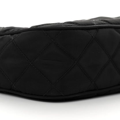Prada Nylon Tessuto Impuntu Quilted Bandoliera Crossbody Bag Black 9 of 10