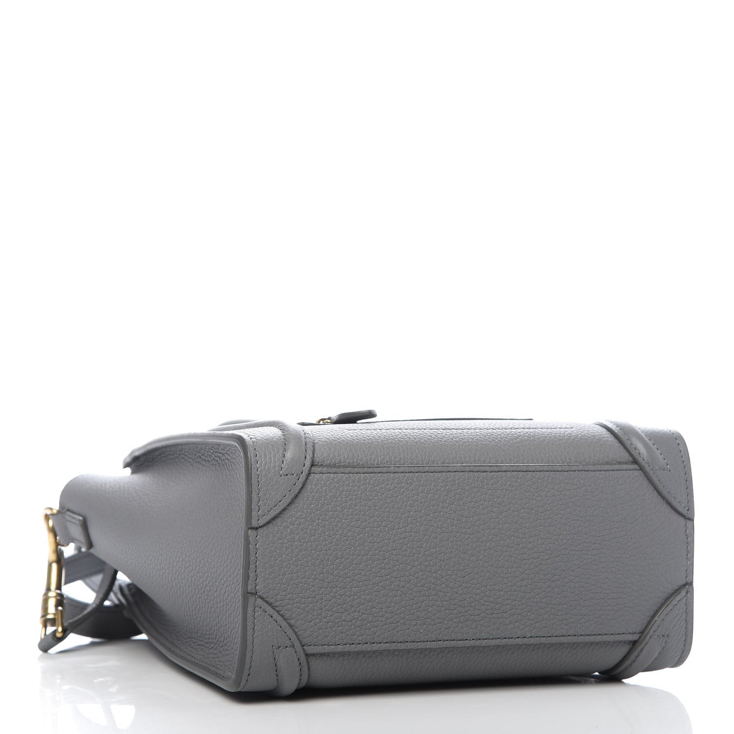 Drummed Calfskin Nano Luggage Kohl