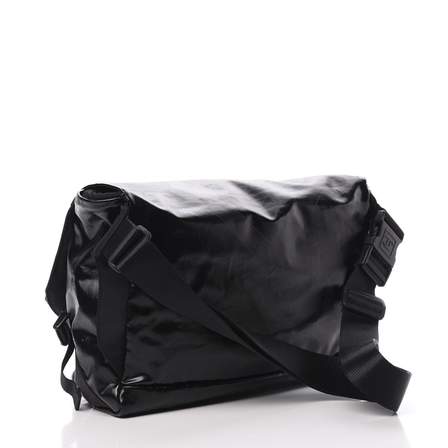 Coated Canvas Sport Messenger Black
