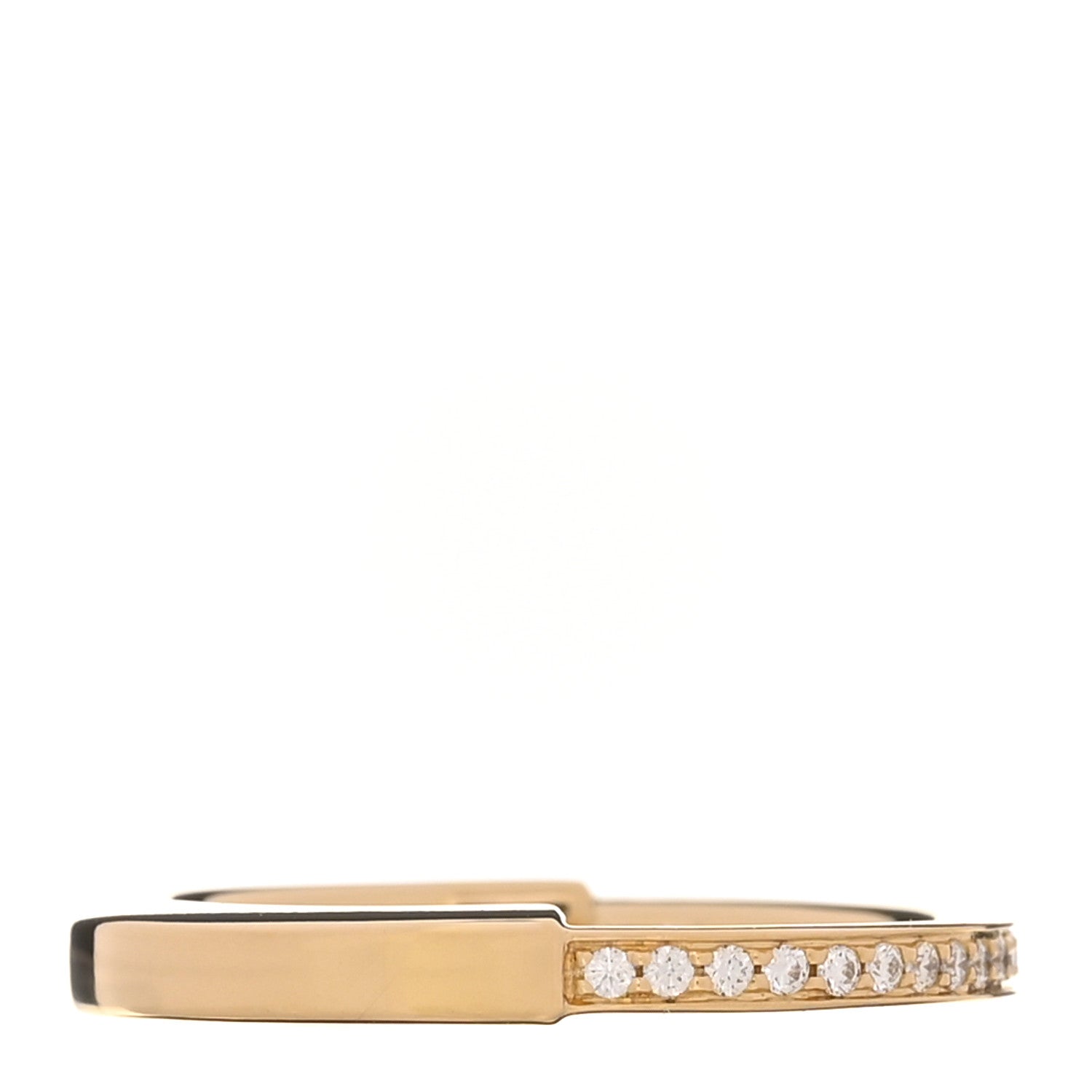 Tiffany 18K Yellow Gold Diamond Lock Ring 57 8 3 of 5