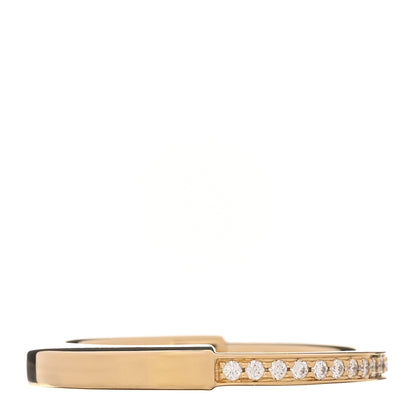 Tiffany 18K Yellow Gold Diamond Lock Ring 57 8 3 of 5