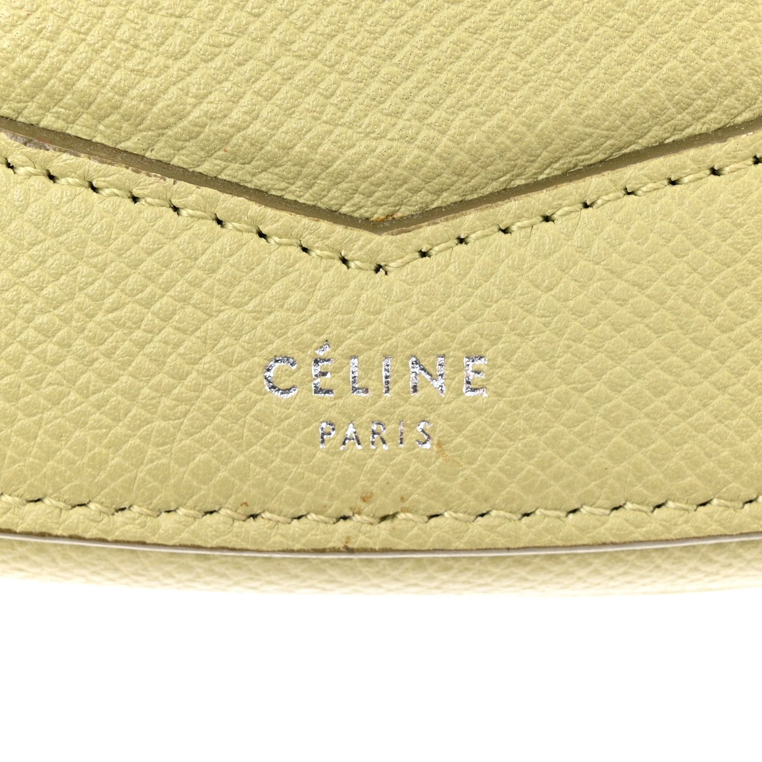 Celine Grained Calfskin Small Trotteur Sage 7 of 12