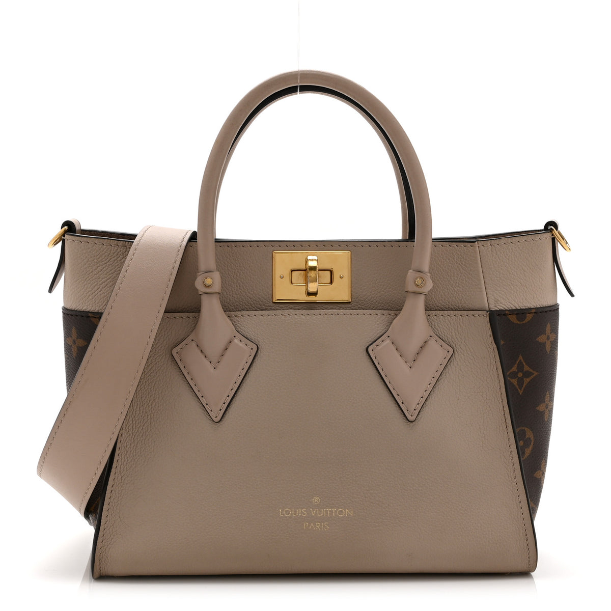Calfskin Monogram On My Side PM Greige