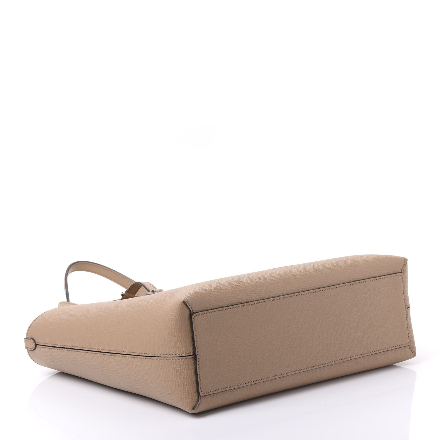 Burberry Grainy Calfskin Haymarket Check Small Reversible Tote Mid Camel 5 of 14
