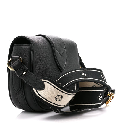 Louis Vuitton Grained Calfskin LV Pont 9 Soft PM Black 3 of 11