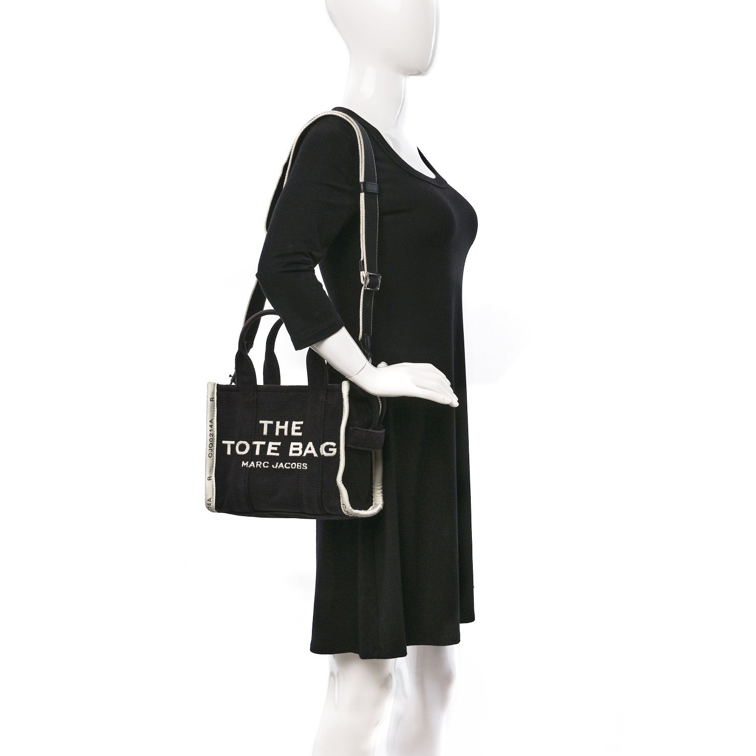 Marc Jacobs Jacquard Small The Traveler Tote Bag Black 2 of 10