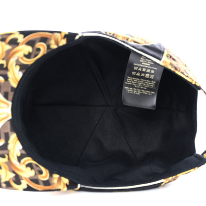 Fendi X VERSACE Silk FF Baroque Fendace Foulard Cap Gold 7 of 11