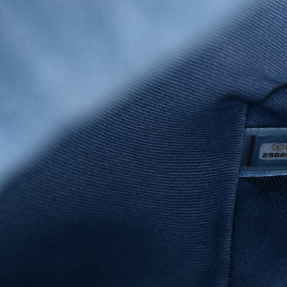 Chanel Frayed Denim Quilted Large Blue Chip Flap Blue 7 of 12