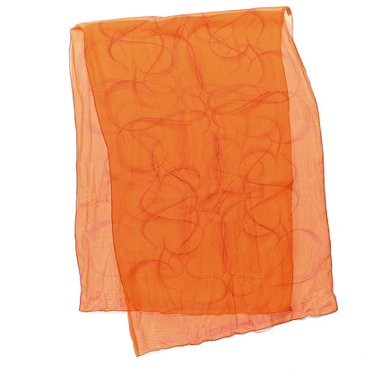 Hermes Silk Mousseline 24 Faubourg Stole Orange 2 of 5