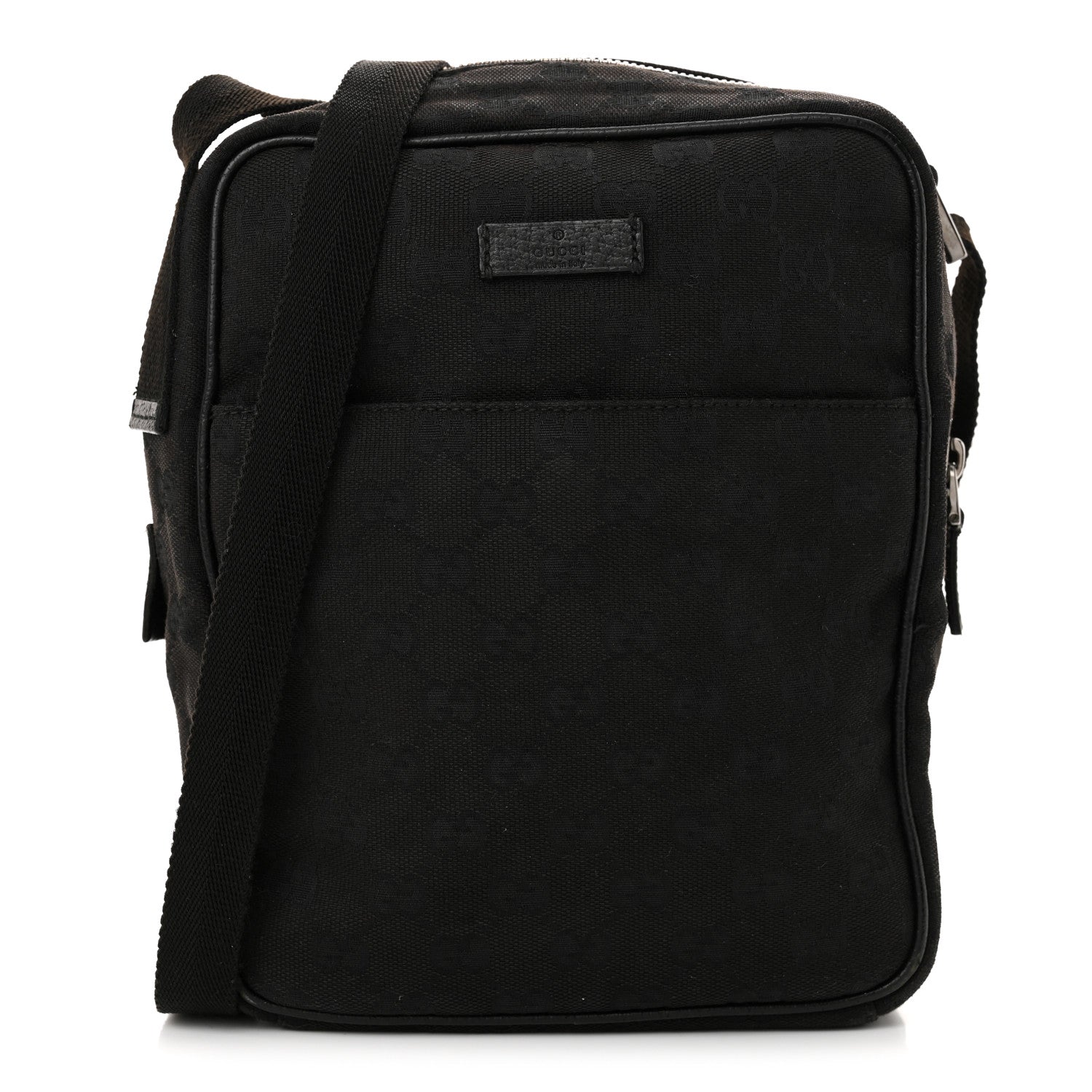 Gucci Monogram Messenger Bag Black 1 of 13