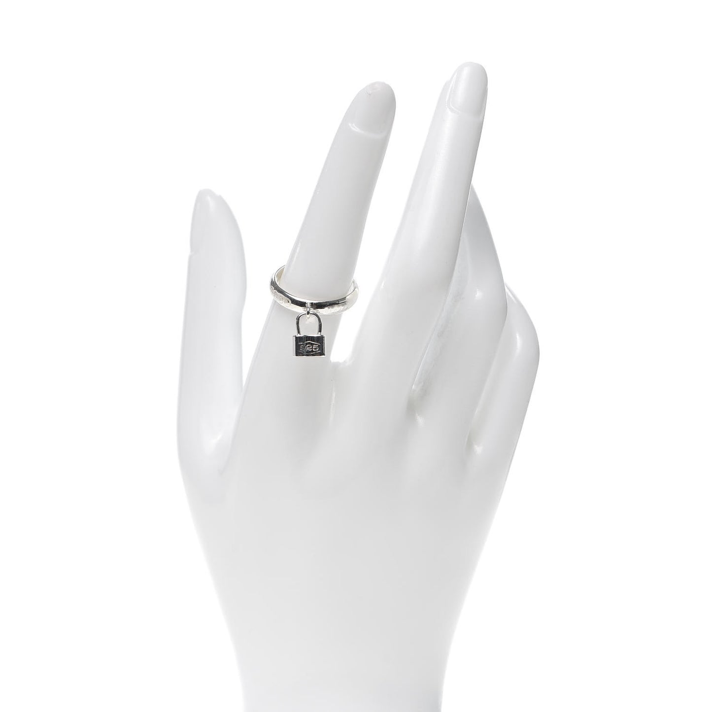 Sterling Silver 1837 Lock Charm Ring 56 7.5