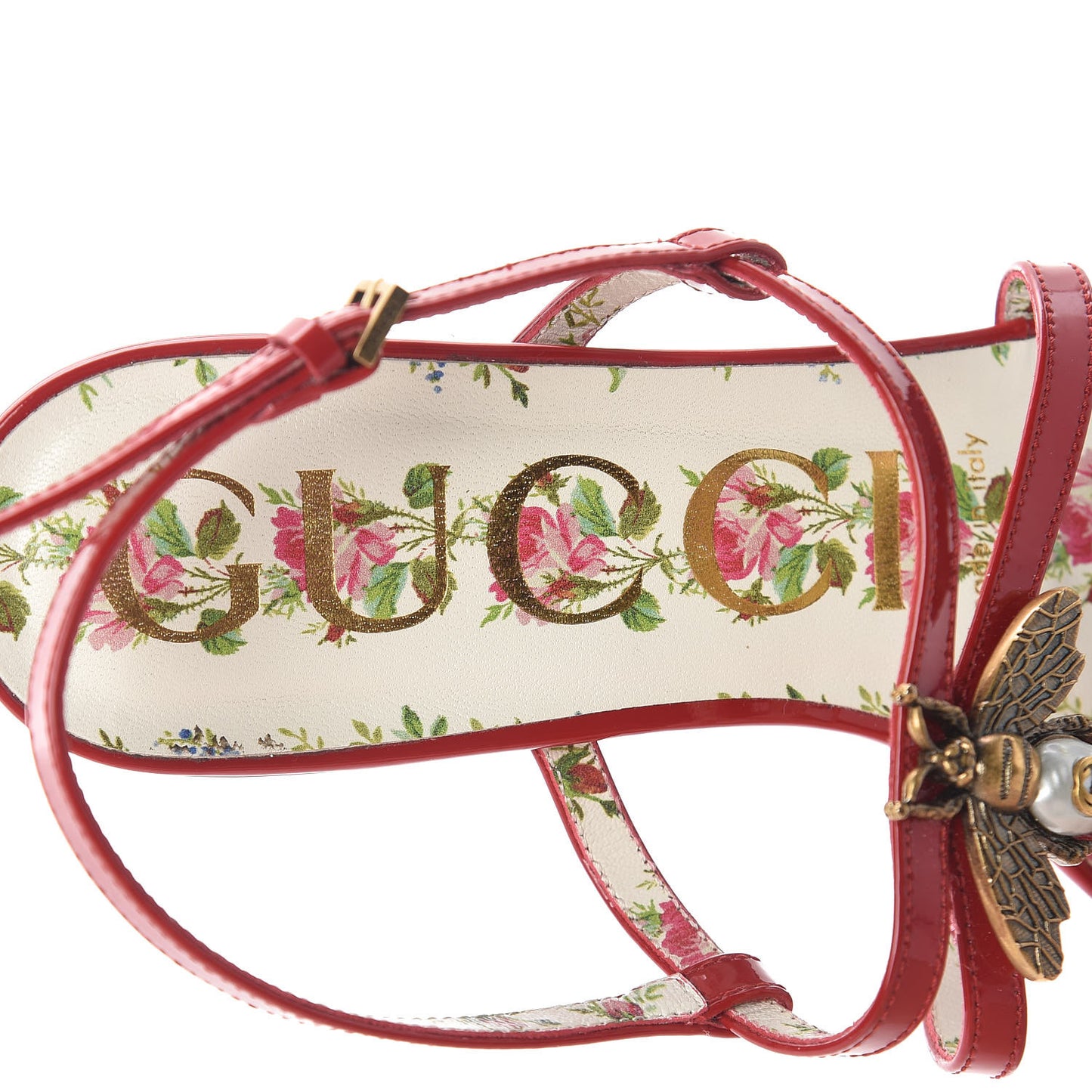 Patent Bee Thong Sandal 37 Hibiscus Red