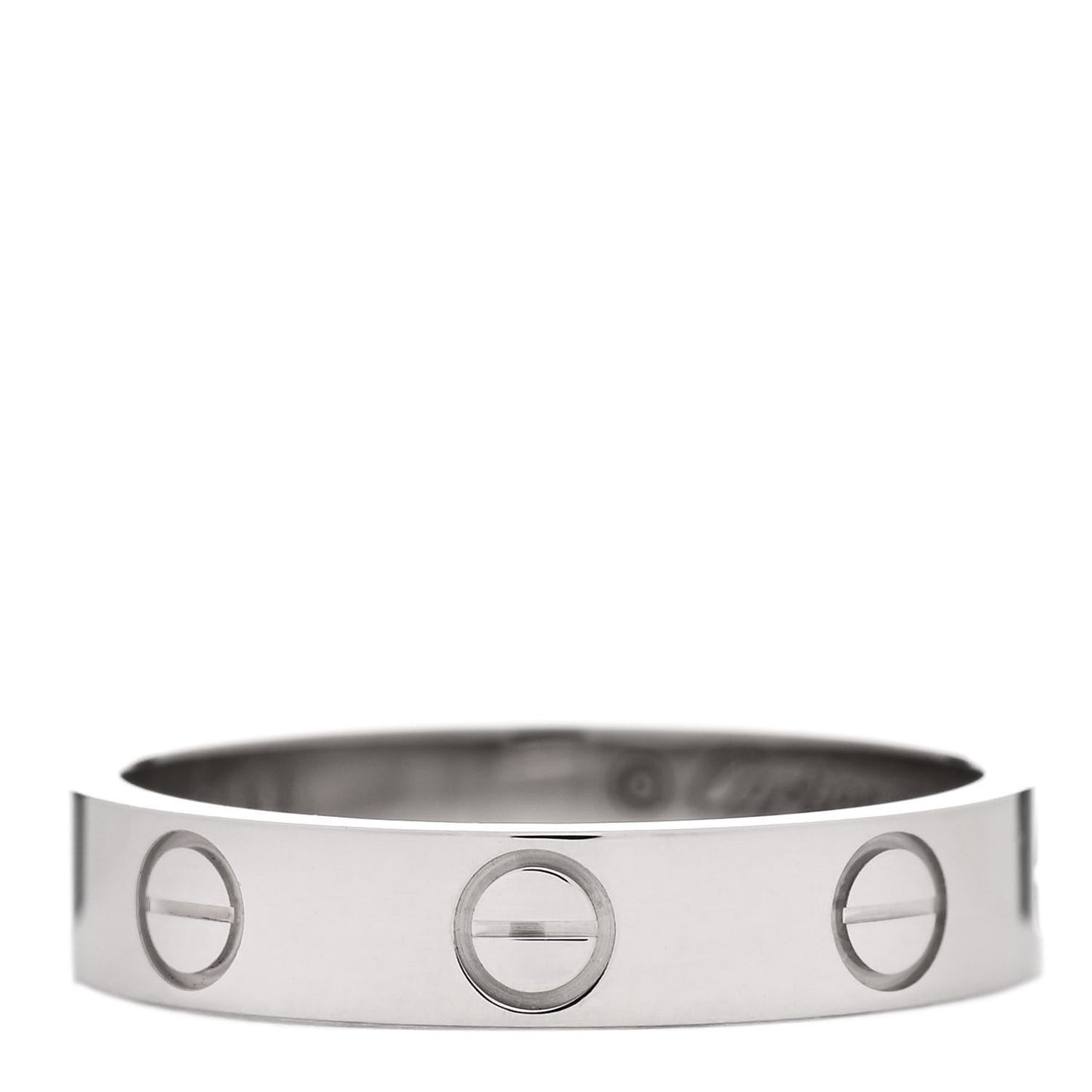 18K White Gold 3.5mm LOVE Wedding Band Ring 50 5.25