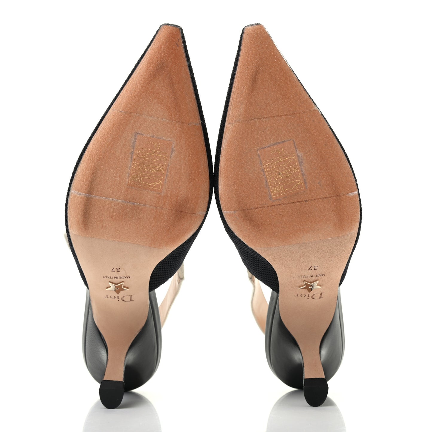 Technical Canvas Ribbon J Adior Slingback 65mm Pumps 37 Black