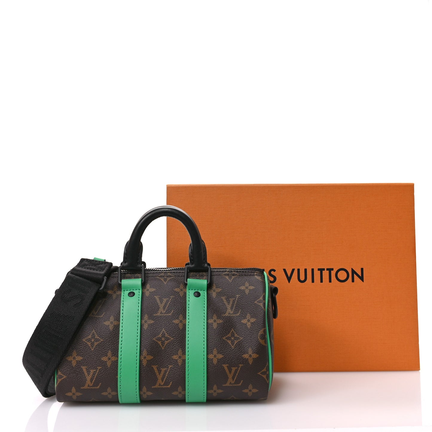 Monogram Macassar Keepall Bandouliere 25 Minty Green