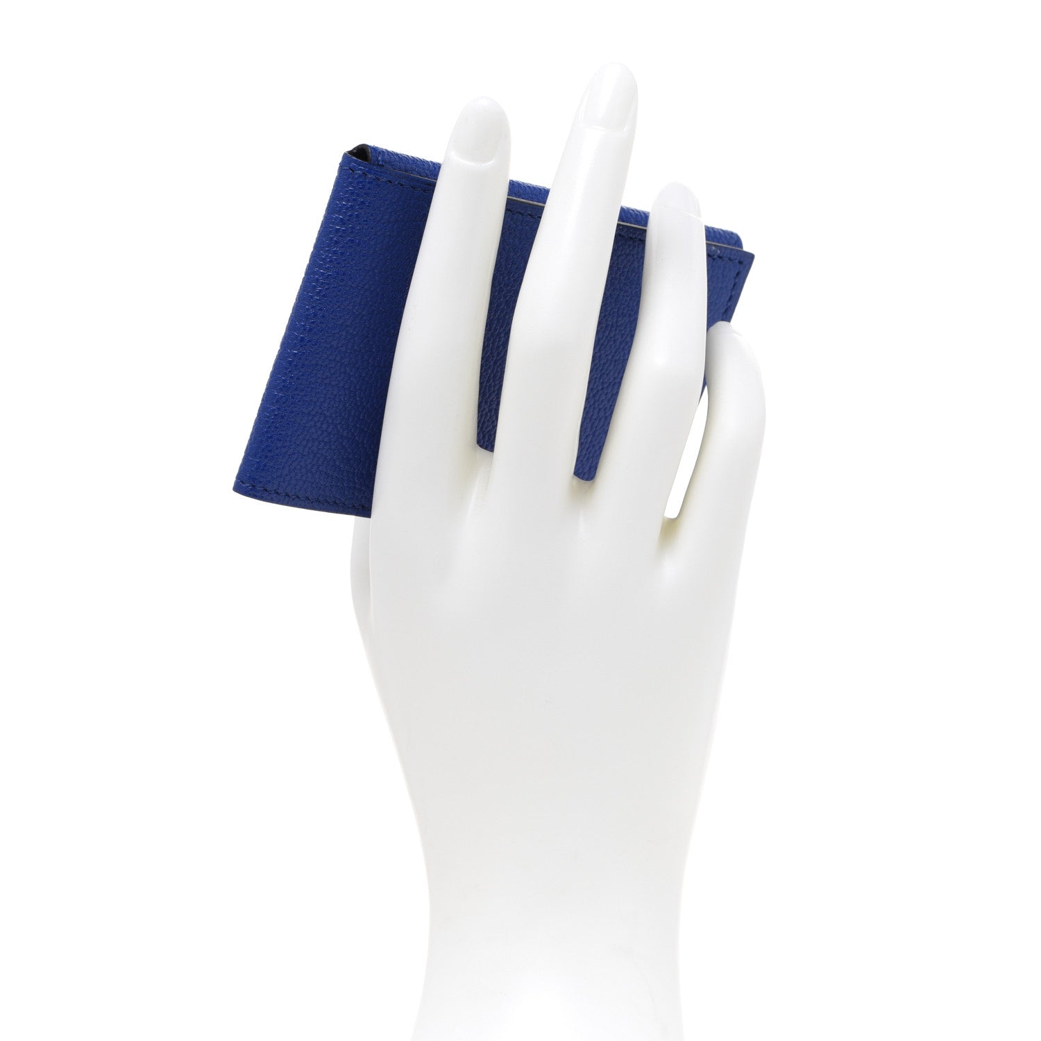 Hermes Chevre Mysore Guernesey Card Case Bleu Electrique 3 of 16