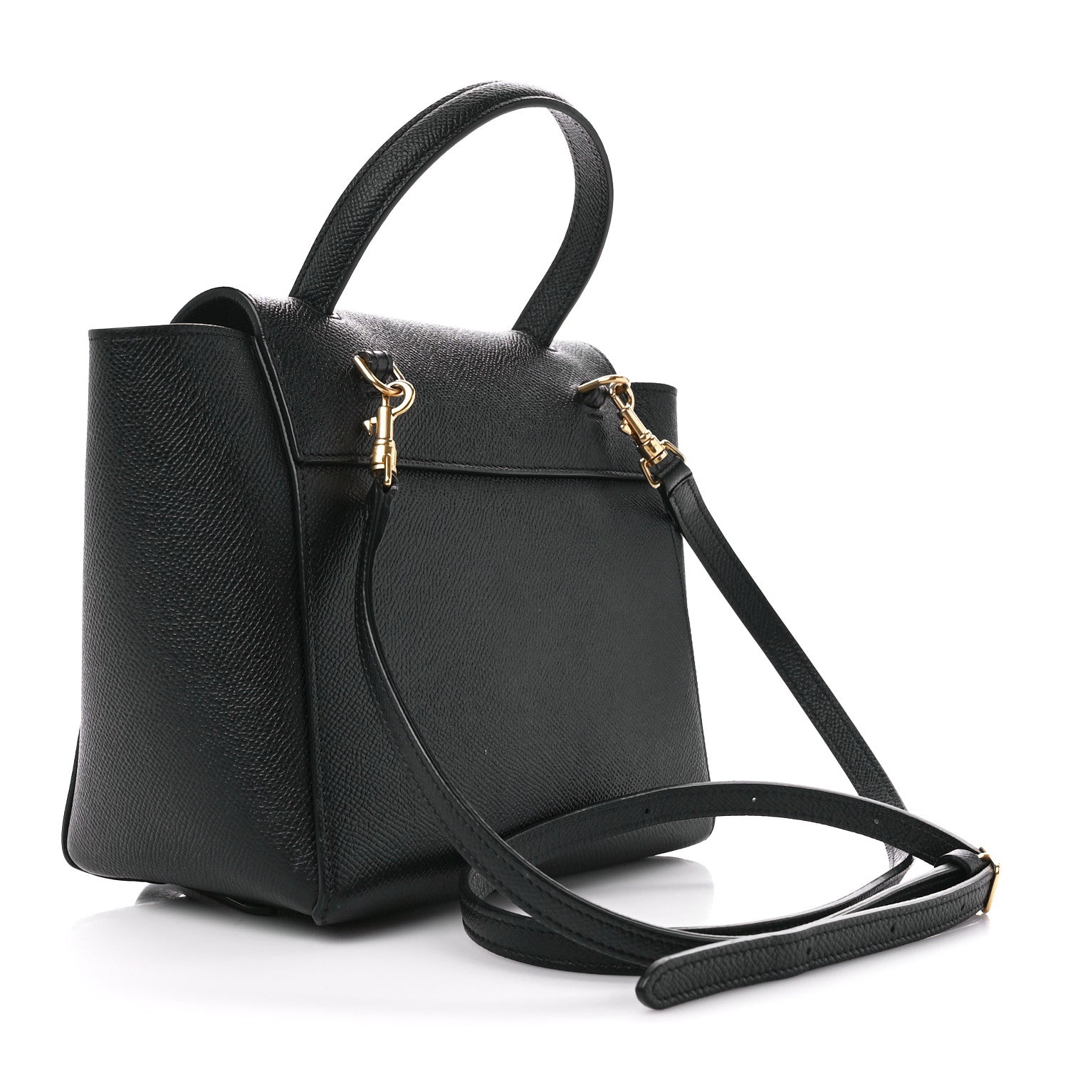 Celine Grained Calfskin Nano Belt Bag Black 3 of 10
