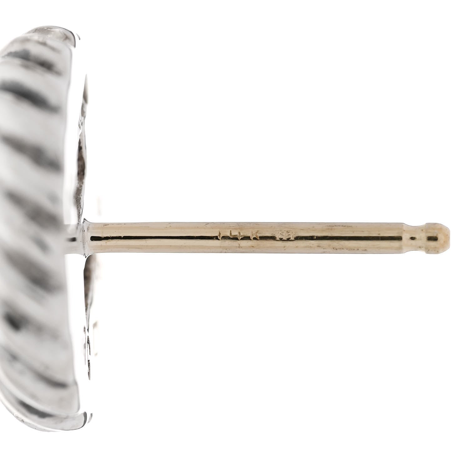 David Yurman Sterling Silver 14K Yellow Gold Blue Topaz Cookie Cable Earrings 4 of 5