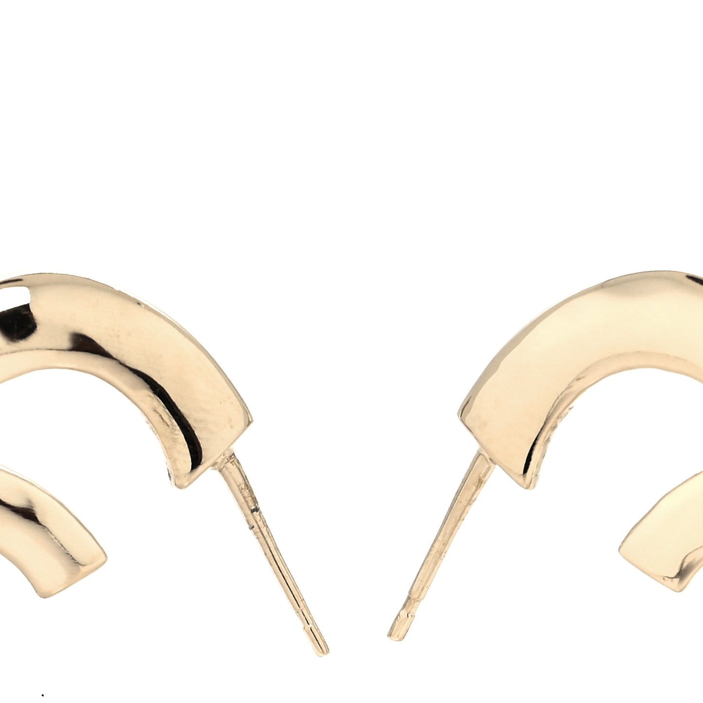 Metal CC Heart Coco In Love Hoop Earrings Gold