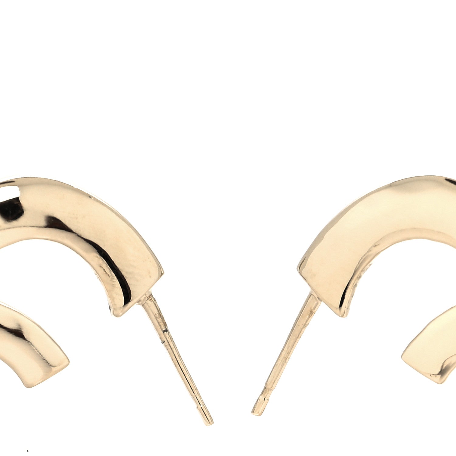 Chanel Metal CC Heart Coco In Love Hoop Earrings Gold 3 of 4