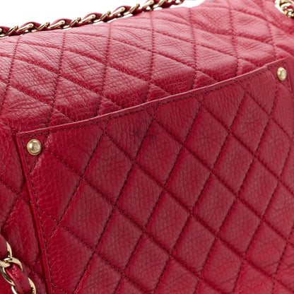 Chanel Calfskin Quilted XXL Travel Flap Bag Red 14 of 14